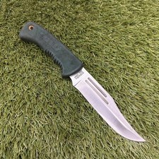 VINTAGE SCHRADE + OLD TIMER 1400T HUNTING KNIFE GREEN HANDLE USA 10.5&rdquo; Rubber