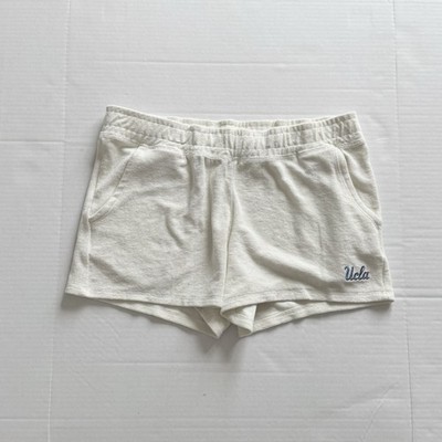 Girls UCLA Bruins Shorts L 12/14 Cream Lounge Terry Rivalry Threads New