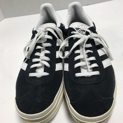 Adidas Originals Gazelle Bold Core Black White Womens Size 8 Platform Sneakers