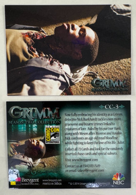 CHEAP PROMO CARD: GRIMM SEASON 2 (Breygent 2014) PROMO CC3 San Diego Comic Con