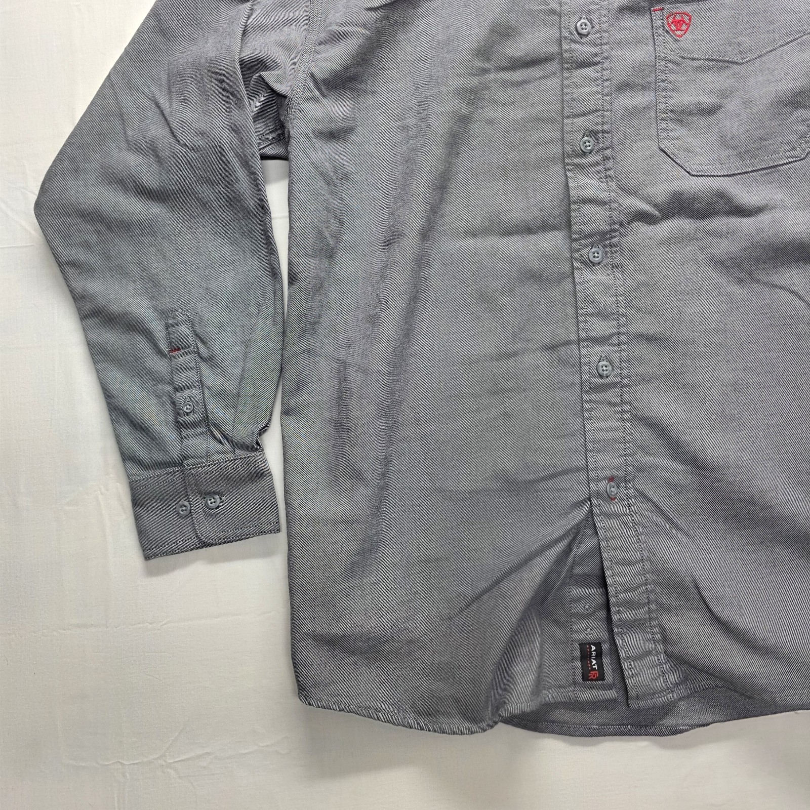Ariat FR Flame Resistant Cat 2 Solid Gray Button … - image 4