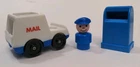 Fisher Price Little People Main Street Mail Truck Mail Box Mailman Vintage