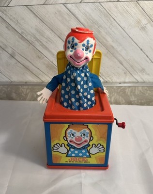 Vintage Jack In The Music Box 1976 Mattel Clown Pop Goes The Weasel Not Working