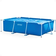 Intex 9.8ft x 29.5in Kids Frame Outdoor Above Ground Swimming Pool (For Parts)