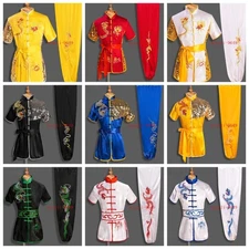 Kung Fu Tai Chi Uniform Martial Arts Suit Wushu Dragon Embroidery Clothes Outfit