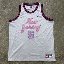 Vintage Nike Team Rewind New Jersey Nets Jason Kidd #5 1977 NBA Jersey Size XXL