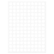140Pcs 12mm Dia Self Adhesive Screw Hole Cover Stickers White