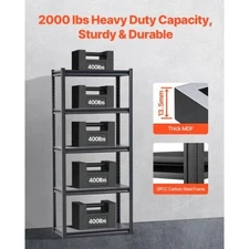 Storage Shelves 2000 lbs 5 Tier Garage Storage Shelving 16 D x 32 W x