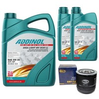 MotoröL Set Addinol 5W-30 MV 0530 LL 7 Liter + ÖLfilter FüR Chrysler 300 C Jeep