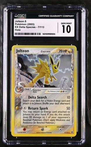 Jolteon δ graded CGC 10 for sale on eBay