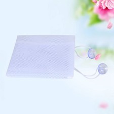 Bath Toy Storage Bag Mesh Organizer With Hook For Bathroom 35 x 45 cm White