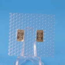 Lingotto d'oro set 2 x 0,5 grammi oro 999,9 Heimerle e Meule in pellicola originale