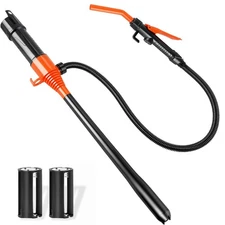 Battery Powered Electric Fuel Transfer Siphon Pump Gas Oil Water Liquid 2.4 GPM