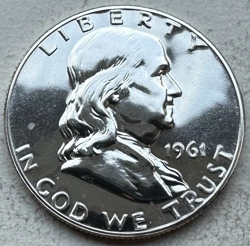 1961 Proof Franklin Half Dollar 90% Silver-INV#8694