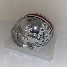 Emeka Egbuka Signed Ohio State Chrome Mini Helmet JSA COA Autographed RARE