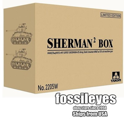 TAKOM 2205 1/35 SHERMAN2 BOX (W/ 1/16 TANKER ON THE 50 CAL) LIMITED EDITION KIT