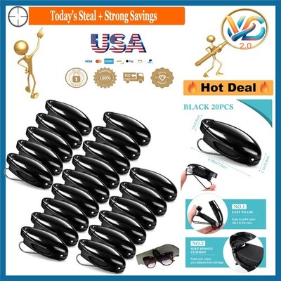 5 Pcs Car Sun Visor Clip Holder for Glasses Sunglasses Black Accessories