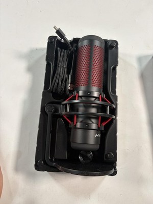 HyperX QuadCast USB Condenser Desktop Microphone Black Red Gaming NEW BAD BOX
