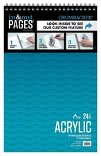 Grumbacher 12"x18" Acrylic Paper Pad 140lb/300GSM Top Wire 24 Sheets