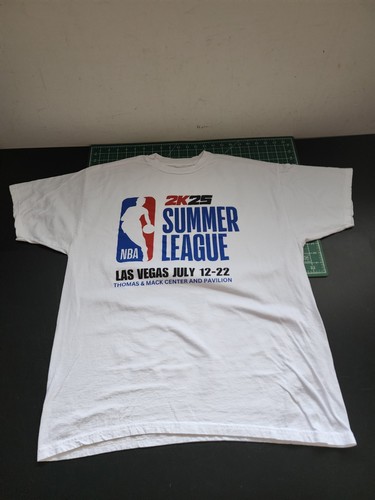 NBA 2K25 Summer League T Shirt Men's Size 2XL XXL White Las Vegas July 12-22