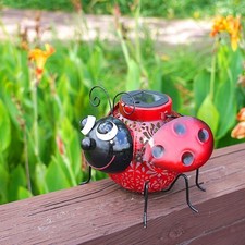 Lampe solaire en forme de scarabée, décoration d'extérieur creuse pour