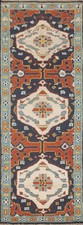 Handmade Oriental 8 ft Runner Rug 3x8 Geometric Hallway Classic Wool Carpet