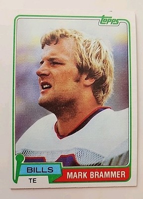 1981 Topps Football Card 283 Mark Brammer Buffalo Bills 
