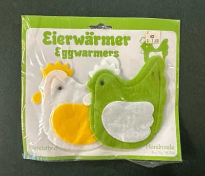 Vtg (1970s) German Eggwarmers / Cozy Chickens Set 2 - Handmade - Still Sealed!!