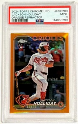 2024 Topps Chrome Update Jackson Holliday Orange Refractor /25 PSA 9 USC200 RC