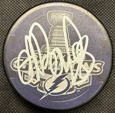 Andrei Vasilevskiy Signed Tampa Bay Lightning 2020 Stanley Cup Puck PSA/COA