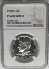 1970 S KENNEDY HALF DOLLAR 50C NGC PF 68 CAMEO #2