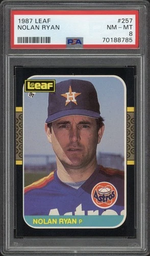 1987 Leaf Nolan Ryan #257 PSA 8 NM-MT HOF Houston Astros