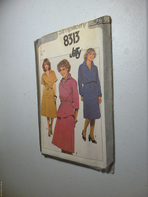 8313 Simplicity  Jiffy Pullover Shirt Dress Skirt Size 10