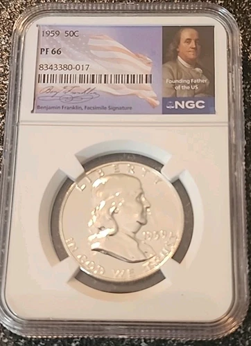 1959 Franklin Half Dollar NGC PF66  "Mirror Finish* 🔥