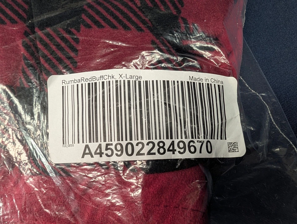 Juego de salón Cuddl Duds Fireside terciopelo suave rumba rojo búfalo a cuadros nuevo en paquete Foto 4 de 4