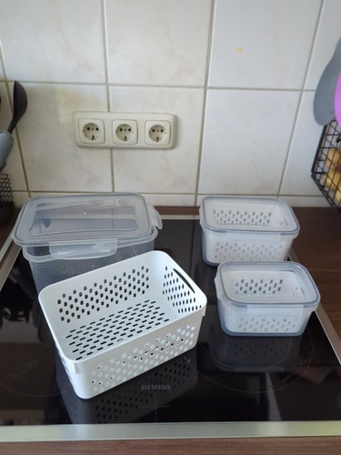 3 Vorratsdosen inkl. Abtropfkorb - Bild 2 von 5
