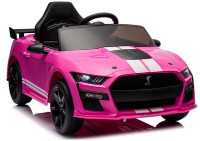 Ford Mustang GT500 Shelby Kinder Elektroauto EVA Räder Kunstleder LED RC Radio