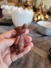 VTG. ZOO LINE HAND MADE JOINTED WOODEN MOUSE 1958 -JAPAN Great Collectible 