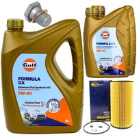 MotoröL Filter Set Gulf Formula GX 5W-40 7 Liter + Schraube FüR BMW 3Er 5Er 7Er