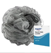 Equate Sport Loofah Bath Sponge Body Scrubber, 1 Count {Color May Vary}