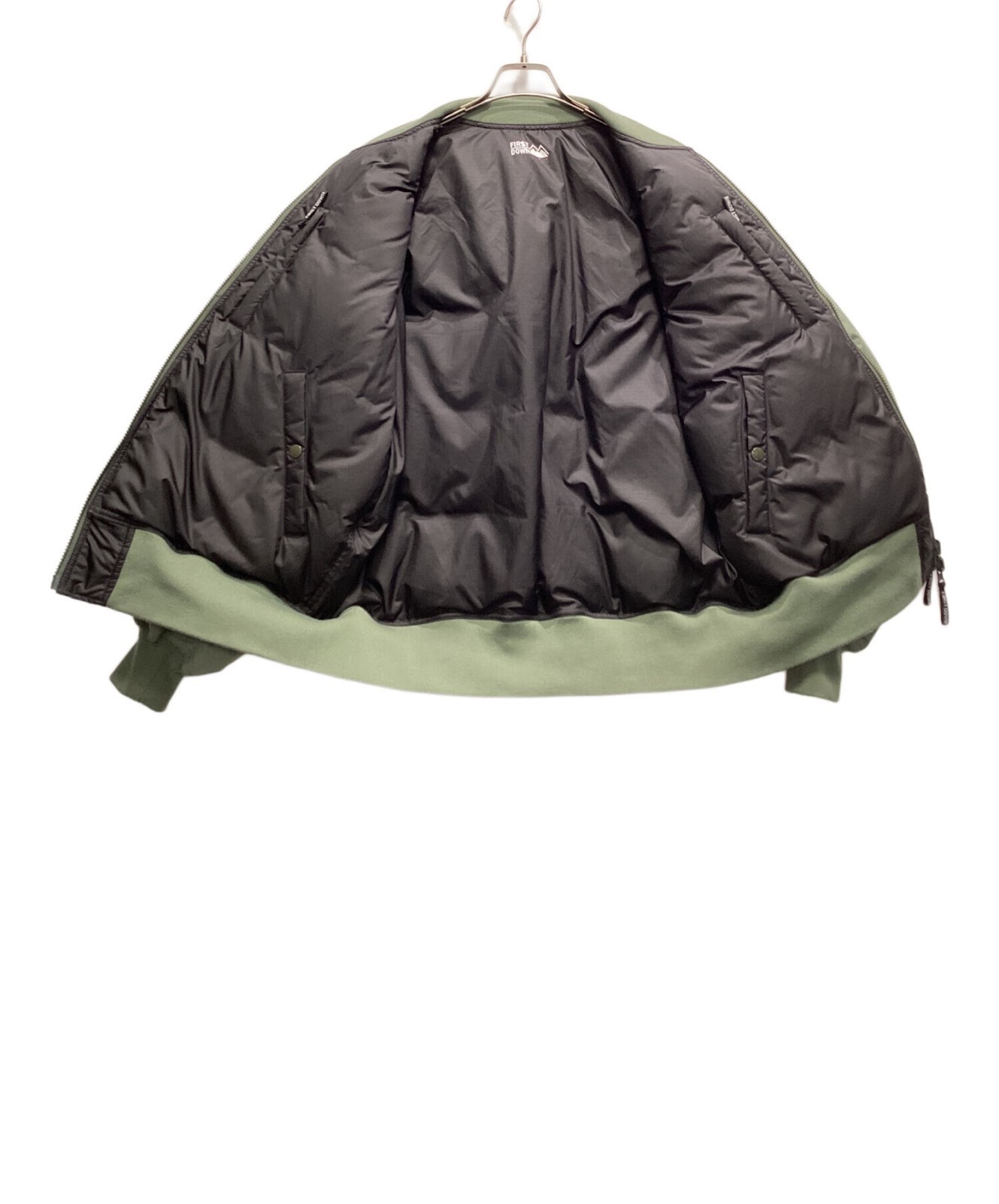 FIRST DOWN reversible down jacket Size: L Khaki F… - image 8