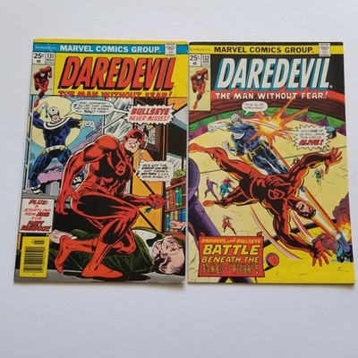 Daredevil (2 issue lot) #'s 131-132 (Marvel Bronze Age) 1st App. of Bullseye