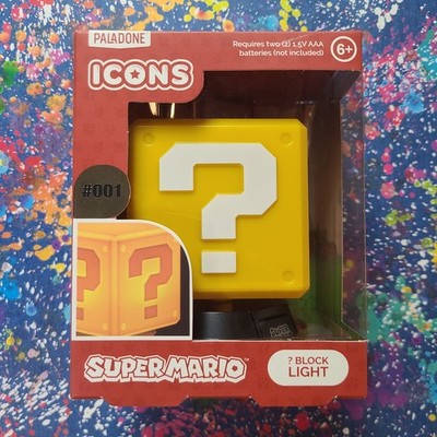 Super Mario Bros Question Block Light 3D Night Light Lamp Toy Paladone 001