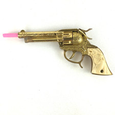 Vintage Roy Rogers Forty-Niner Pistol Leslie Henry Gold 1950s Toy Cap