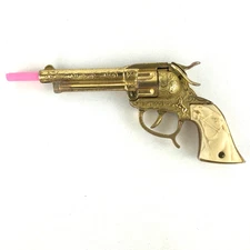 Vintage Roy Rogers Forty-Niner Pistol Leslie Henry Gold 1950s Toy Cap