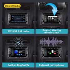 Autoradio Wireless CarPlay per Vw Polo Golf 5 6 Passat Tiguan Touran T5 Schermo - Miniatura 4