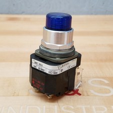 Allen Bradley 800T-PB16B, Series T Blue Illuminated Pushbutton - USED