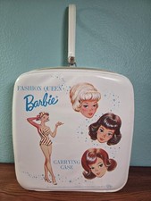 Vintage Barbie 1964 Fashion Queen Barbie Carrying Case Glossy White HARD TO FIND