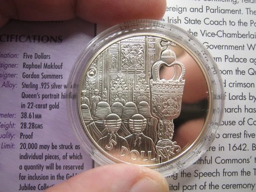 BULLION - 2002 Metric 1oz Capsuled Silver Proof Coin State Opening Of Parliament