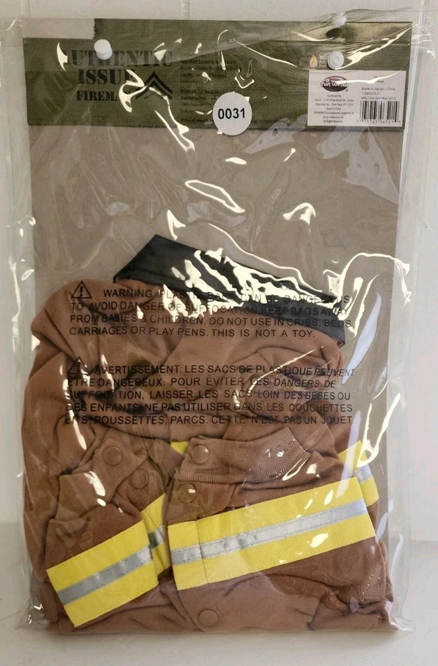 Fun World Fireman Infant Costume Jumpsuit 6-12 months B0031 - Image 4 of 4